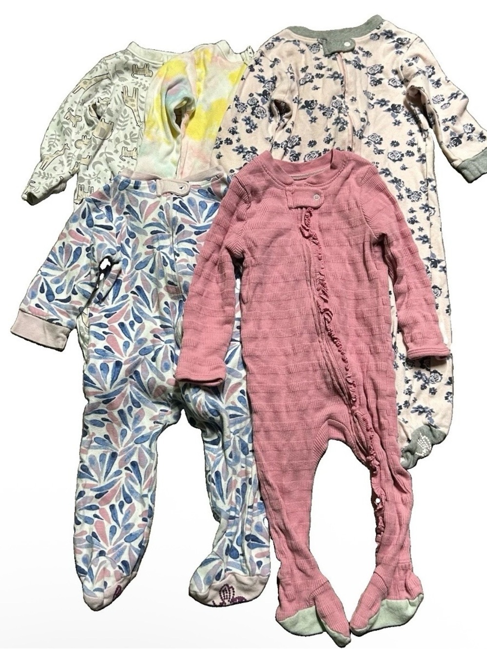 Baby Girl Footie Pajamas Burt’s Bees Baby Size 6-9 Months
